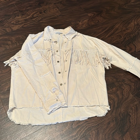 Fringe Shacket/ Button up - Picture 1 of 3